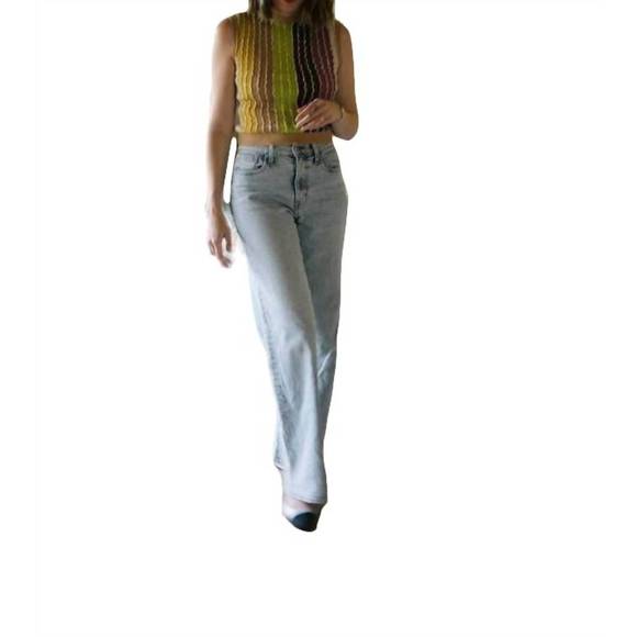 NEW EVA FRANCO crewneck knit vest in multi - Picture 3 of 3